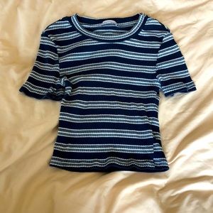 Zara Blue stripped crop top